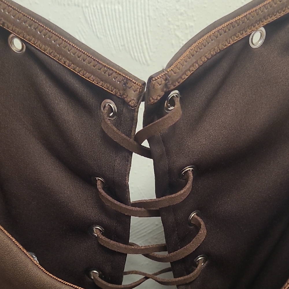 Windsor Chocolate Lace-Up Strapless Top - Picture 13 of 16